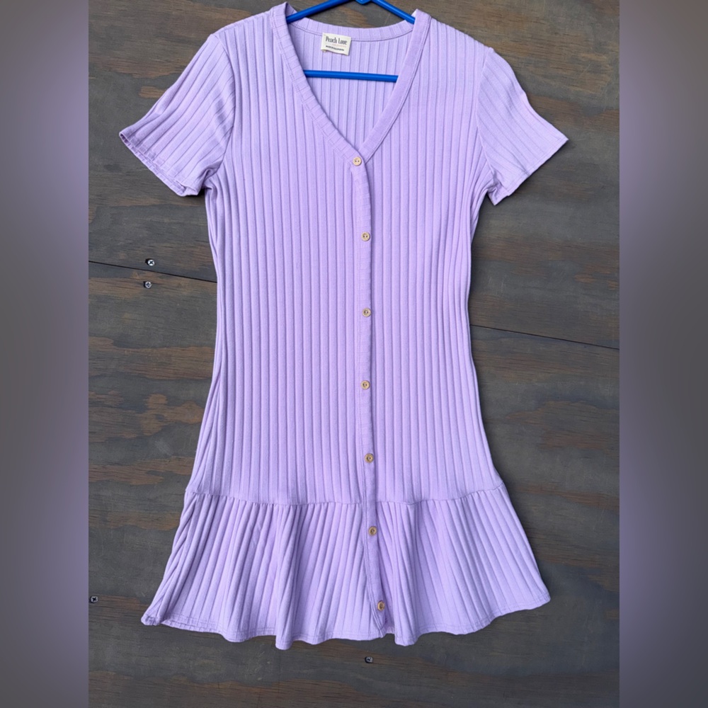 💜Button Up Ribbed Dress💜